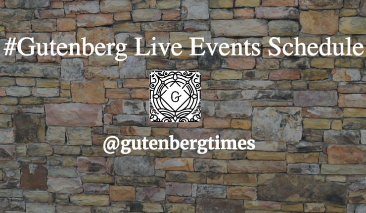 Gutenberg Live Q & A, Interviews & Webinars Schedule