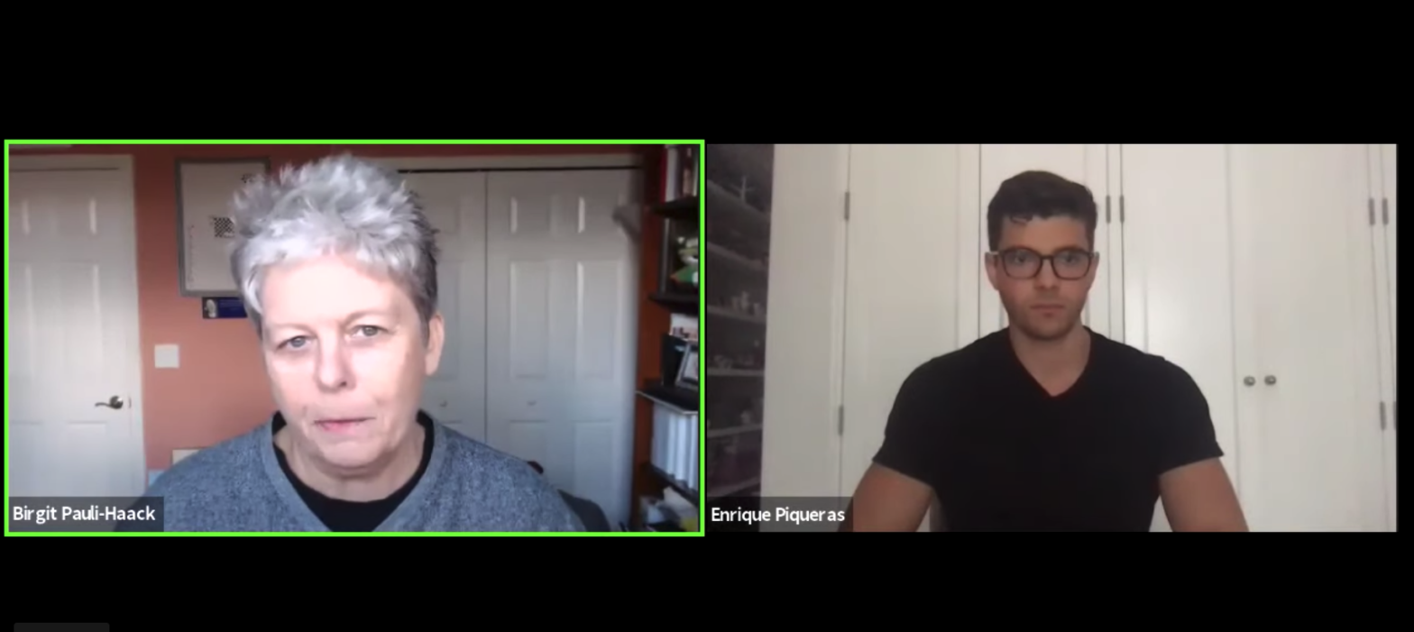 Enrique Piqueras and Birgit Pauli-Haack in Live Q & A