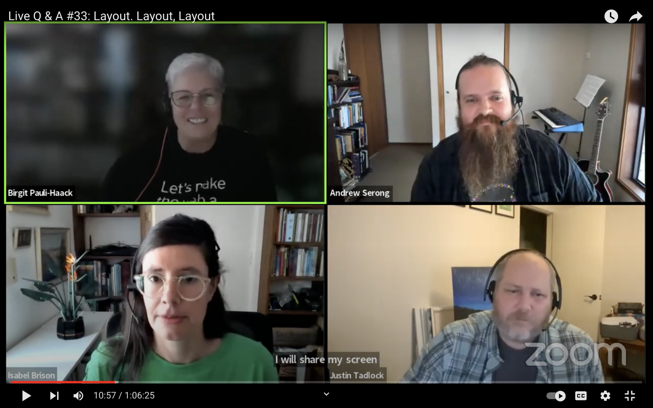 Live Q & A - Layout,layout.layout with Isabel Brison, Andrew Serong, Justin Tadlock and Birgit Pauli-Haack